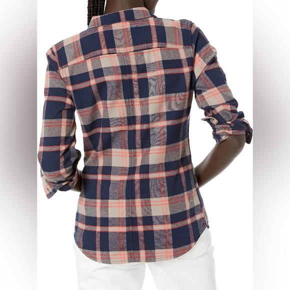 Goodthreads Women's Brushed Flannel Drop-Shoulder Long-Sleeve Shirt - Picture 2 of 5